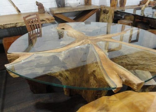 Mesa De Tronco E Raiz De Árvore-001 VENDIDA