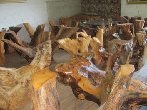 Mesa De Tronco E Raiz De Árvore-005