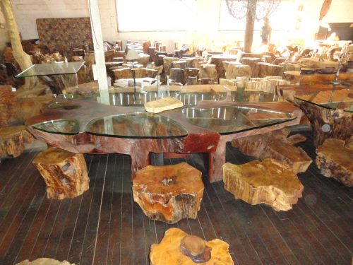 Mesa De Tronco E Raiz De Árvore-004