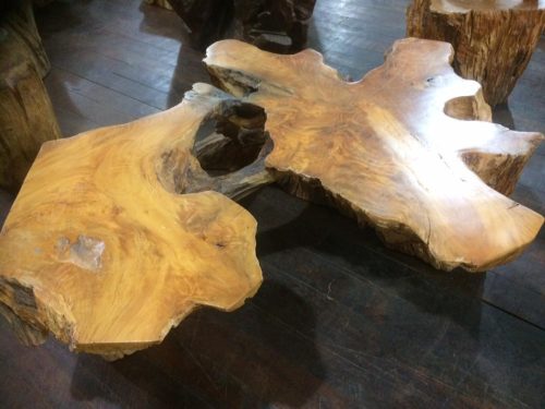 Mesa De Tronco E Raiz De Árvore-032 VENDIDA