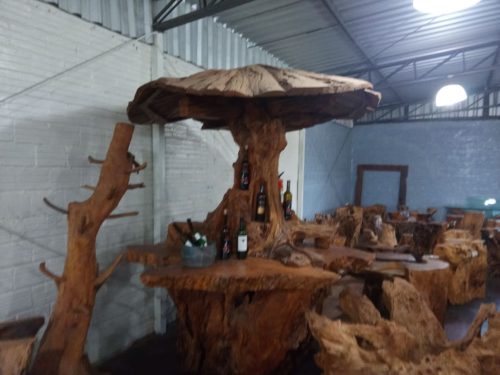 Mesa De Tronco e Raiz De Árvore-033